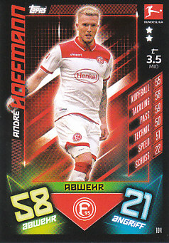 Andre Hoffmann Fortuna Dusseldorf 2019/20 Topps MA Bundesliga #104